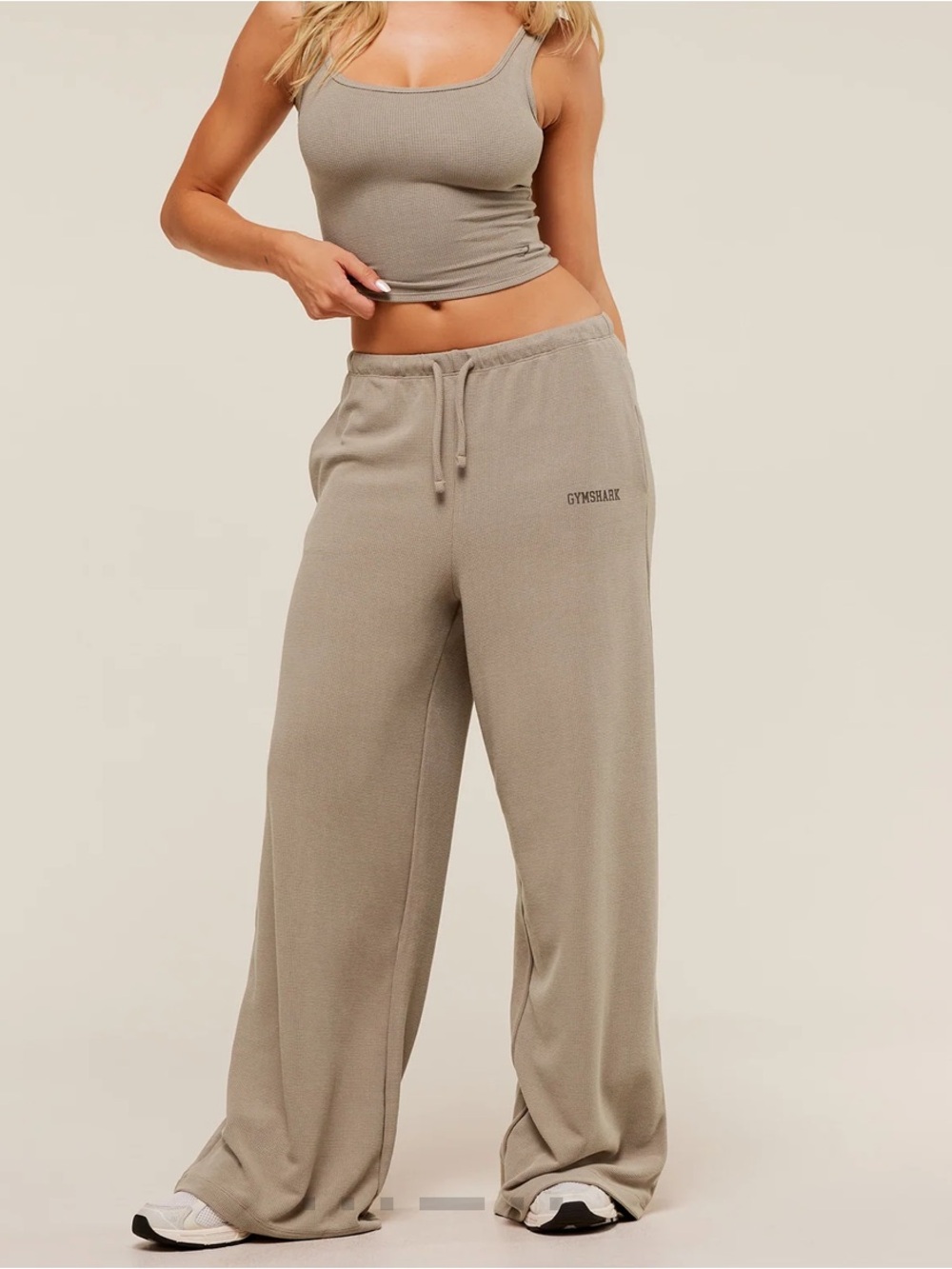 Gymshark lifestyle brown waffle pant
